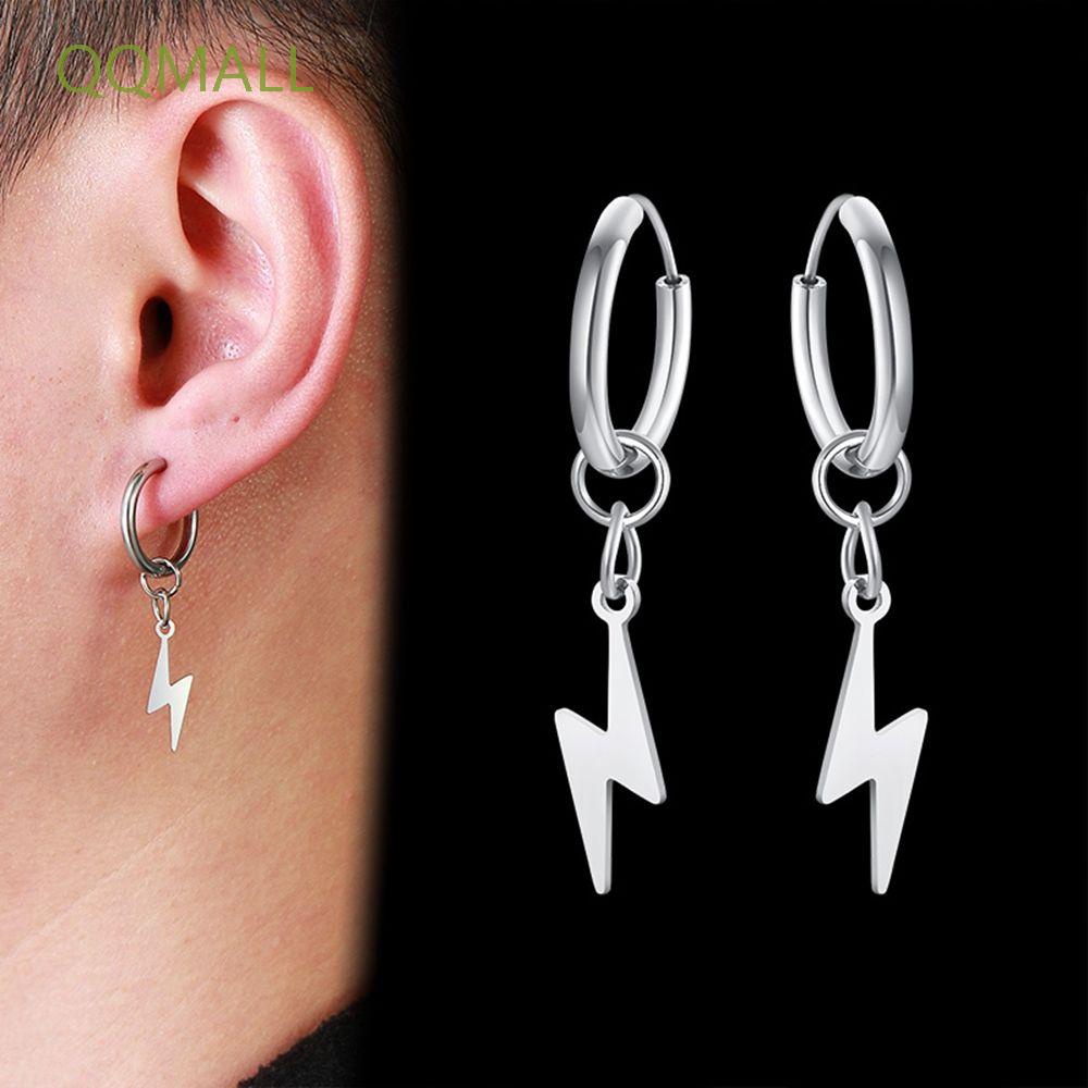 Khuyên tai tròn bằng thép không gỉ phong cách hip hop Hàn Quốc thời trang cho nam và nữ