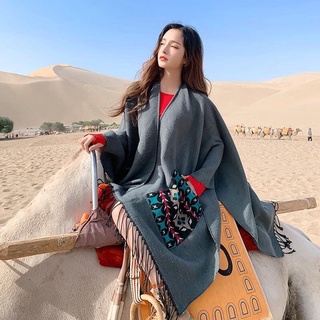 Khăn choàng Boho Hoạ Tiết Thổ Cẩm