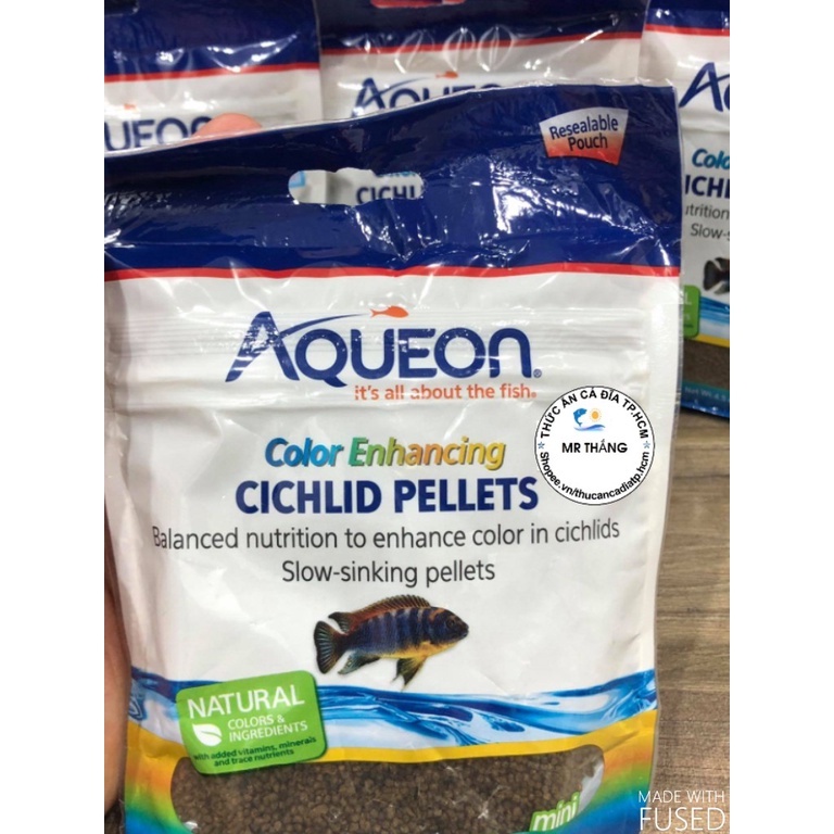 Aqueon Color Enhanced Cichlid Pellet : Thức ăn hỗ trợ lên màu tự nhiên cho dòng cá Ali.....