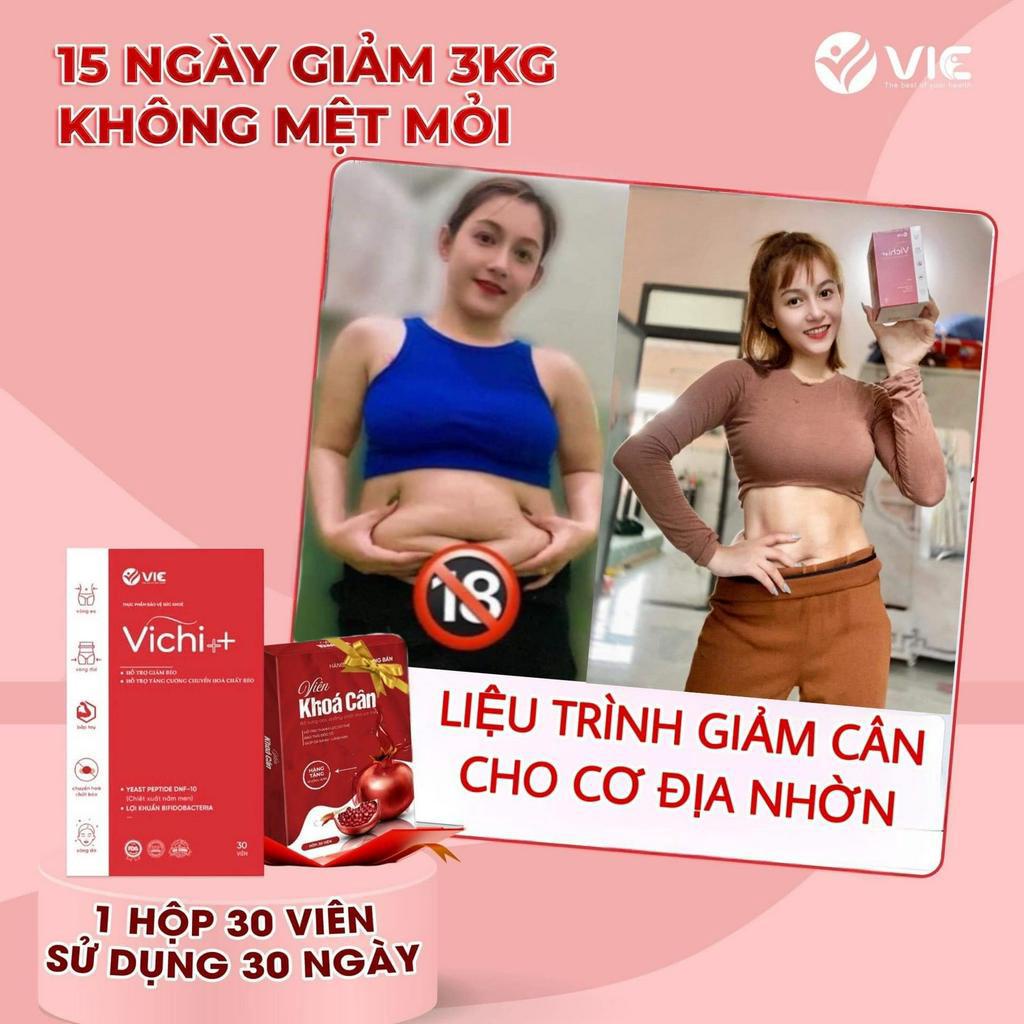 ✅ Viên Uống Giảm Cân Vichi++ [Auth] ✅ Giảm cân nhanh cấp tốc Detox an toàn hiệu quả cho người cơ địa khó giảm hộp 30 viê