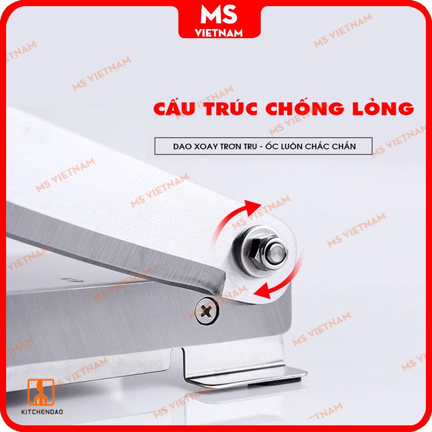 Dao Chặt Thịt Gà KD0270 - Chính Hãng - thái rau quả, thái thuốc bắc - Thân Inox 430 dày 1.5mm - Tặng KD0315 - MS Vietnam