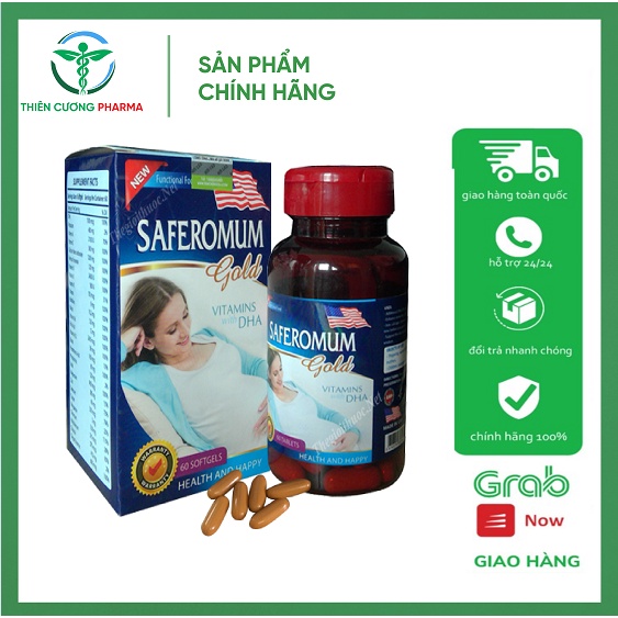 [ Chính Hãng ] Saferomum Gold - Bổ sung Vitamin , DHA cho phụ nữ trước và sau sinh