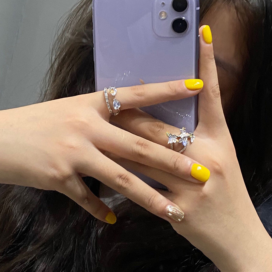 Nhẫn Hở Hình Bướm Đính Đá Sang Trọng Thời Trang Cho Nữ 23532