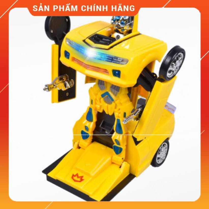 (HÀNG HOT SIÊU CHÂT) Đồ chơi ô tô biến hình thành robot dùng pin, phát nhạc+ mũ đội đầu tắm cho bé 206368206111 1