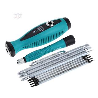 Bộ tua vít với 2 cán và 8 đầu từ tính hiệu Phillips tiện dụng