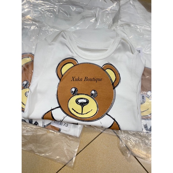 Body Chip Cộc Tay Gấu QCCC Cotton Cực Đẹp cho bé 0-24 tháng [Ảnh thật]