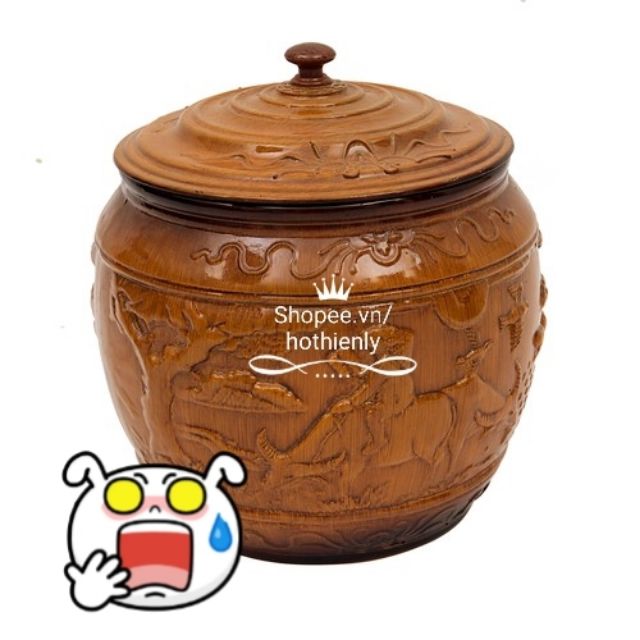 Bộ ủ ấm tích giả gỗ 1,5lit