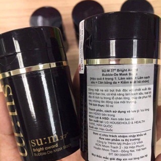 Mặt nạ thải độc sum bright award bubble de mask 50ml date 2025