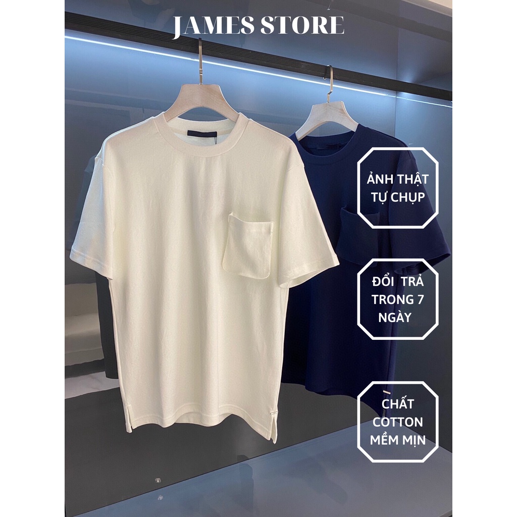 Áo thun basic nam form rộng , áo phông trơn nam dáng xuông JAMES STORE -TN129