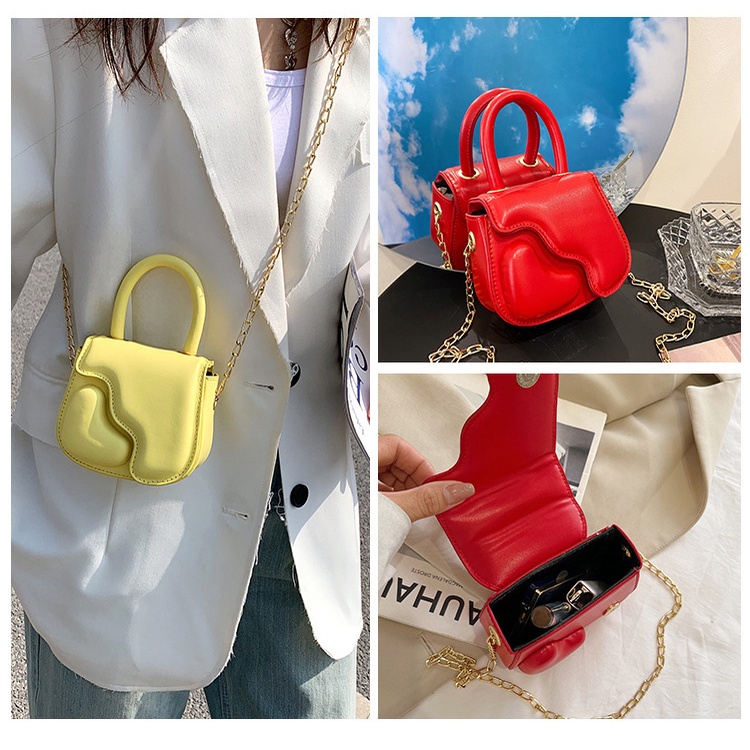 Túi Đeo Chéo Dây Xích Thiết Kế Nhỏ Nhắn Xinh Xắn Thời Trang