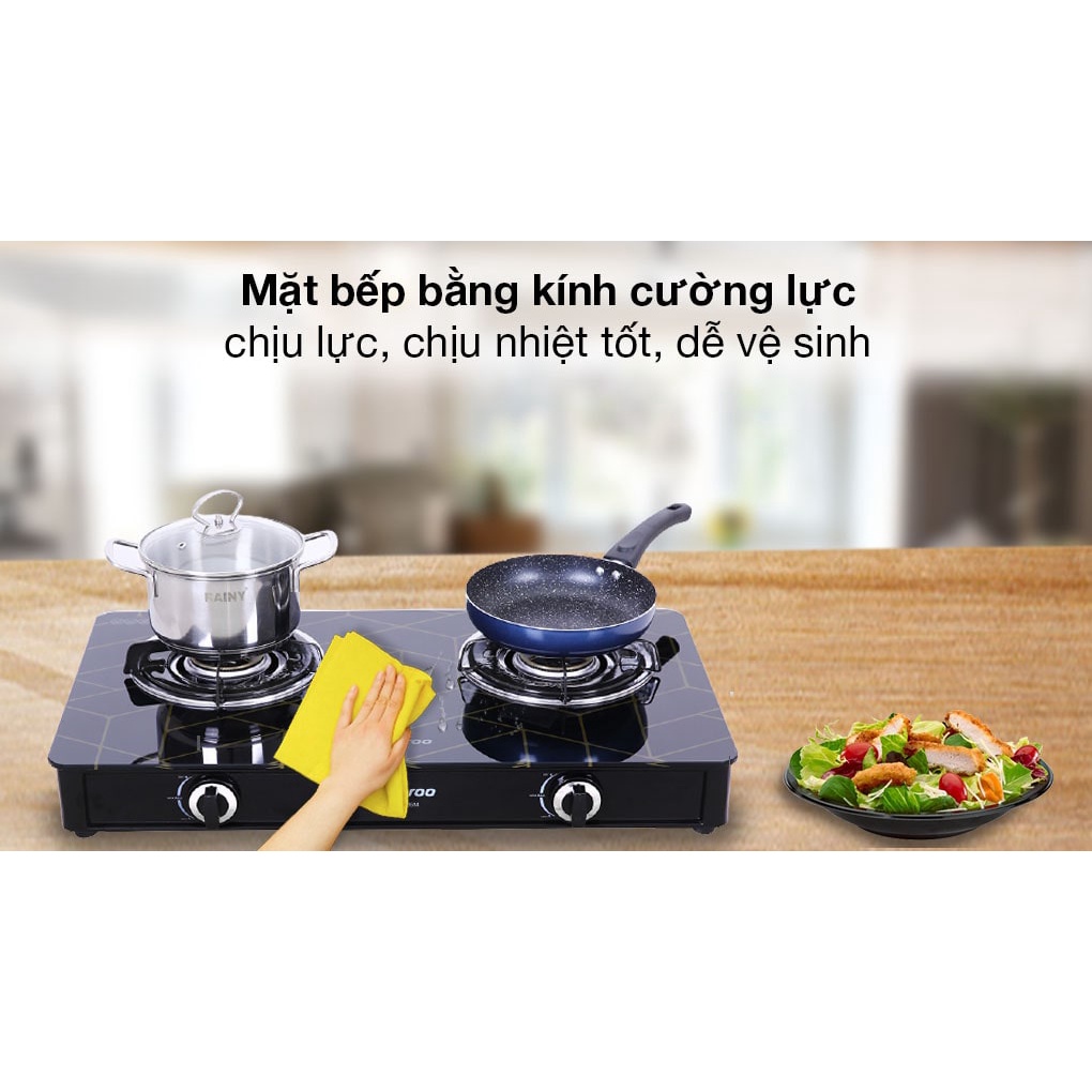 Bếp ga đôi Kangaroo KG526M Chính hãng trưng bày 99%+Tặng dây gas-bếp bền tốt tiết kiệm gas