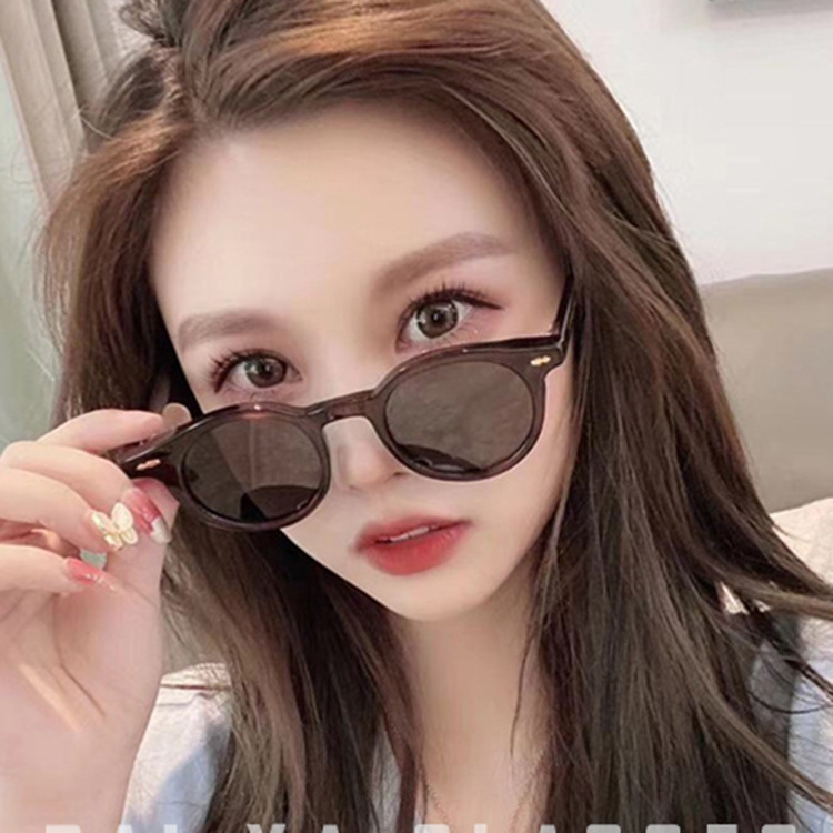 Kính Mát Gọng Tròn Màu Kẹo Phong Cách Hàn Quốc Cho Nữ