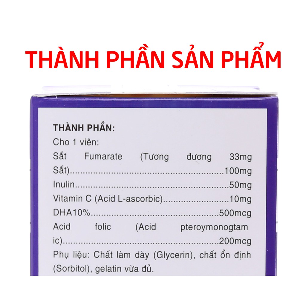Bổ máu Fevimax bổ sung Sắt, Acid Folic cho người thiếu máu - Chai 30 viên [Bổ máu Fevimax Chai 30v]