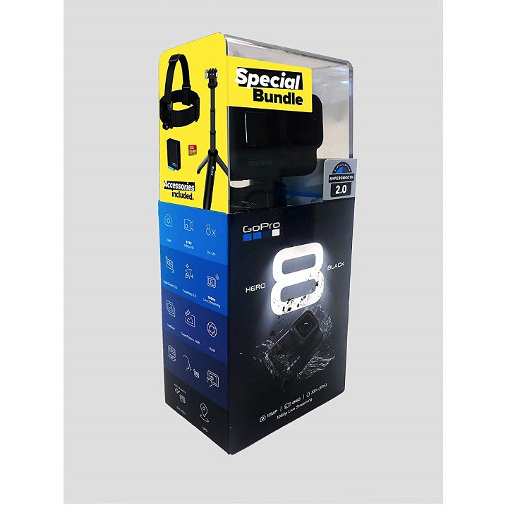 Bộ máy quay kèm phụ kiện GOPRO HERO8 Black Holiday Promo Bundle 2019, ROW-CHDRB-801 | BigBuy360 - bigbuy360.vn