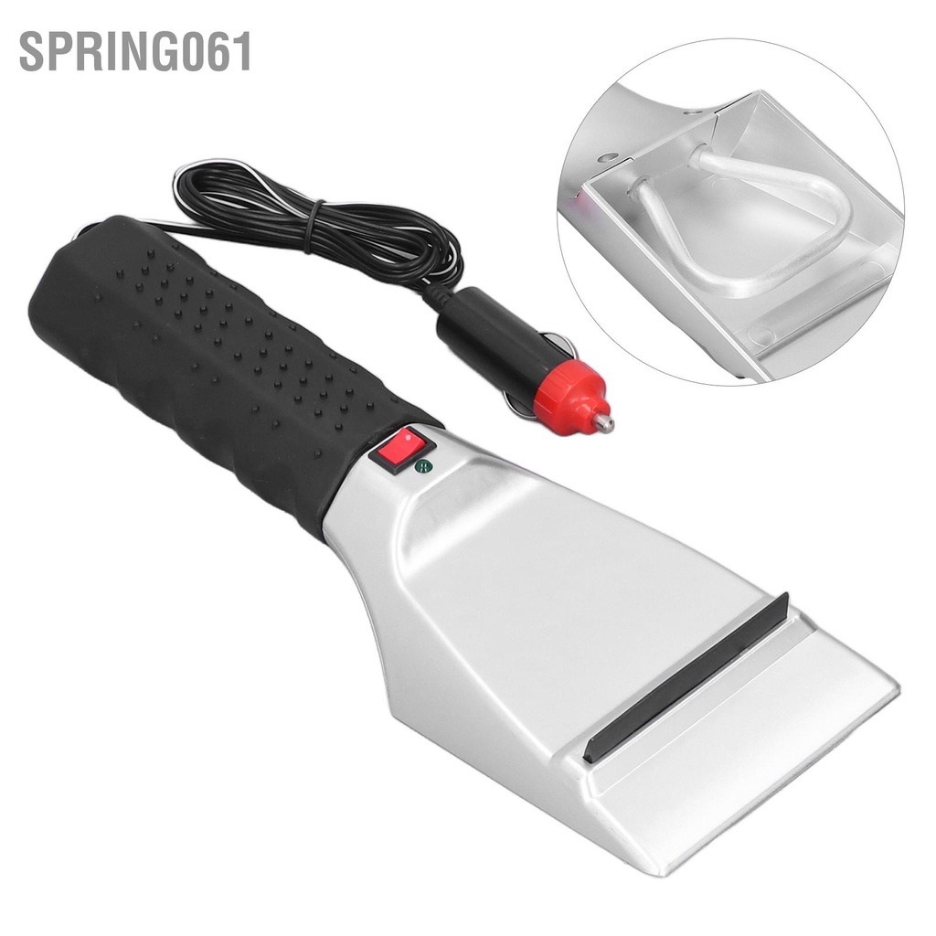 Spring061 Xẻng tuyết làm nóng tự động 12V Máy cạo băng kính chắn gió cho ô tô Xe tải SUV