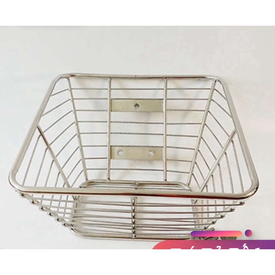 (INOX SÁNG BÓNG) Rổ INOX gắn đầu xe các dòng xe WAVE/DREAM/WAVE RS/SIRIUS