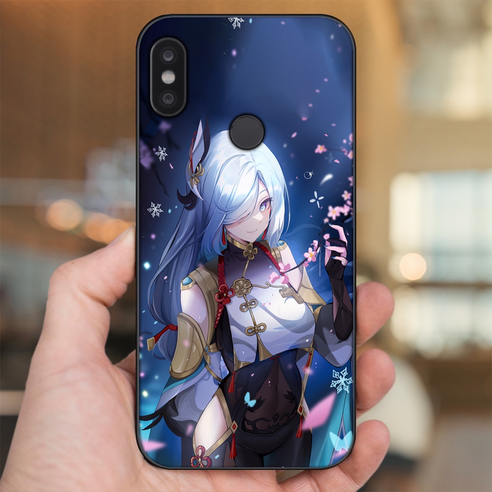 Ốp lưng Xiaomi Redmi Note 5, Note 5 Pro viền đen in hình Shenhe Genshin Impact