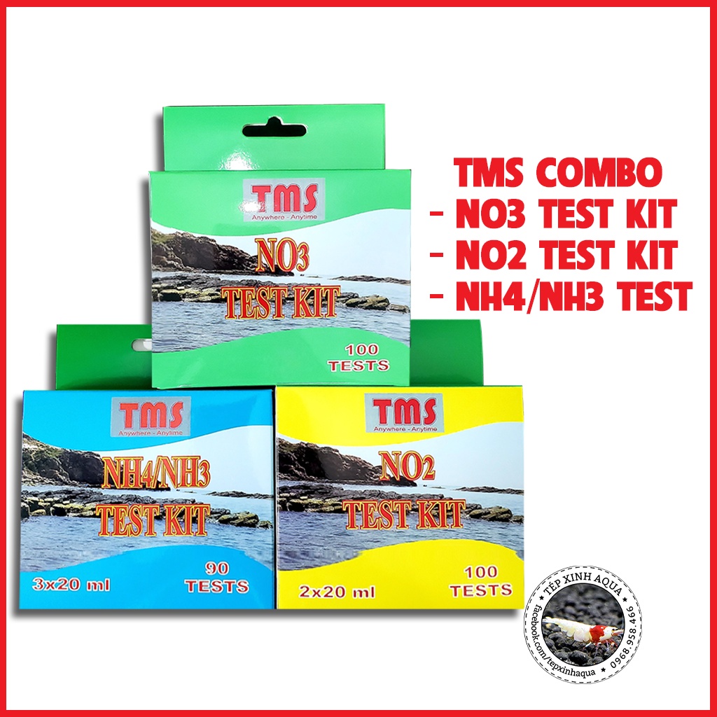 Bộ kiểm tra nước - test nước test kit nhanh NH3/NO3/NO2 cho bể thủy sinh - TMS - Tép Xinh Aqua