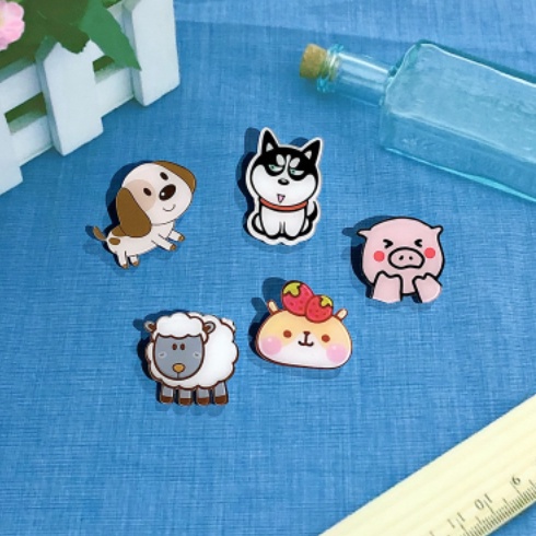 Ghim Cài Áo Hình Động Vật Hoạt Hình Dễ Thương Sáng Tạo