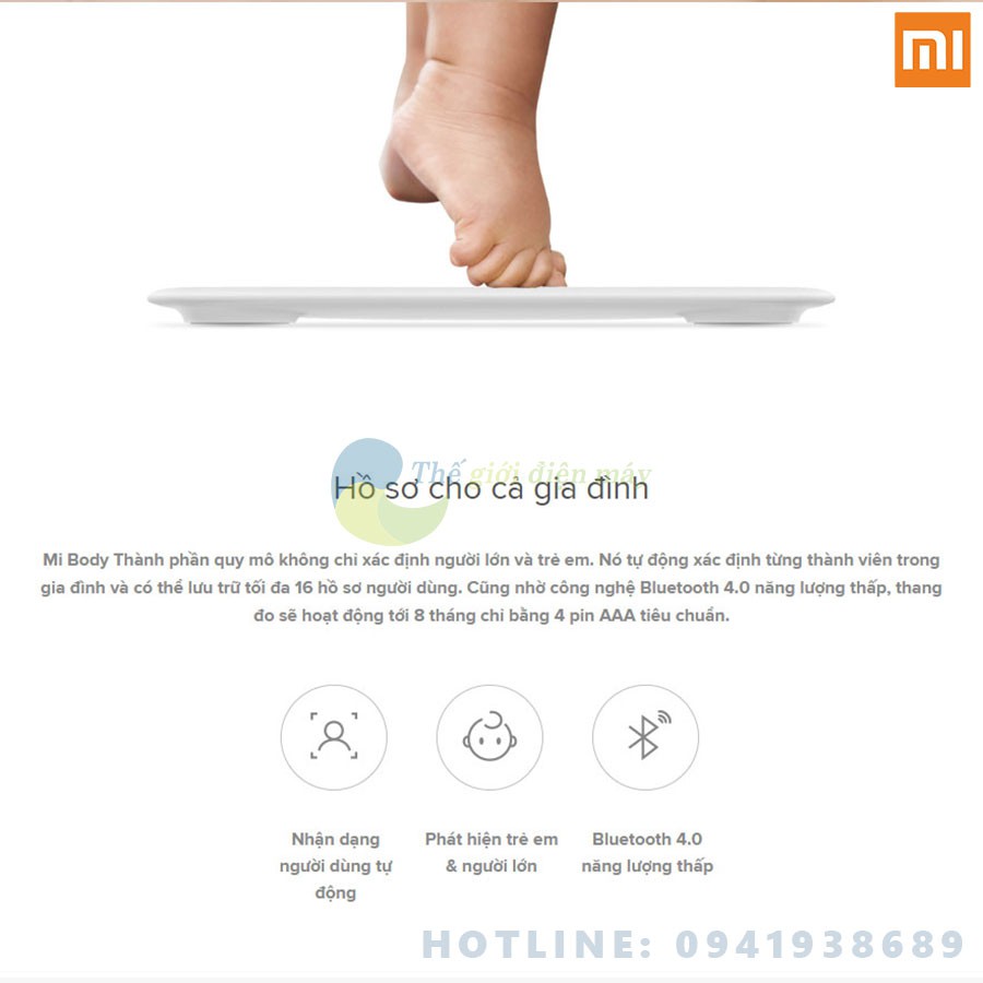 [Bản quốc tế] Cân điện tử thông minh Xiaomi Body Fat Scale 2 Universal (2019)