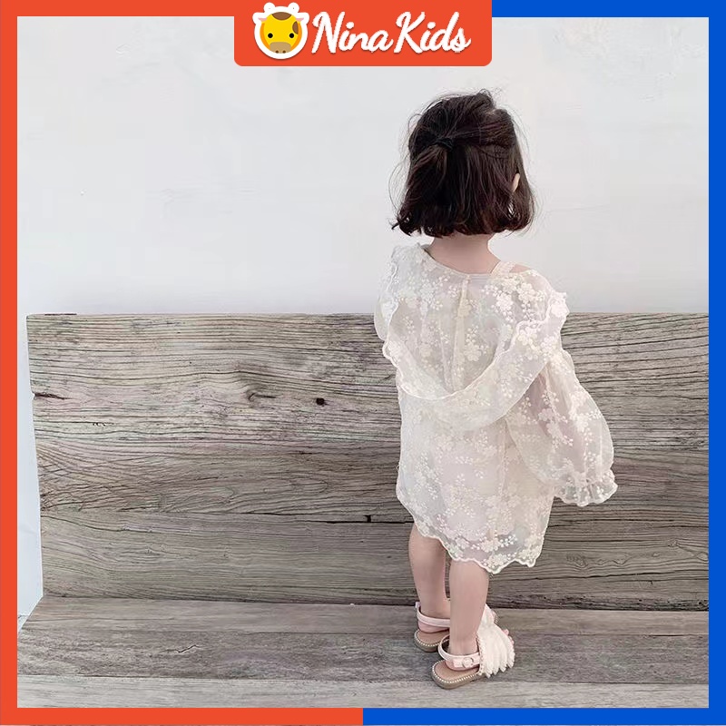 Áo Khoác Ren Chống Tia UV Cho Bé 1-6 Tuổi