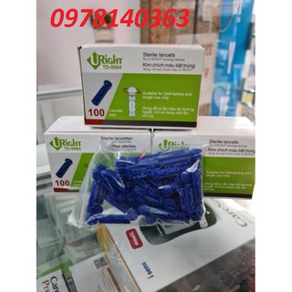 hộp 100c Kim chích máu Uright (Dùng cho máy đo tiểu đường)