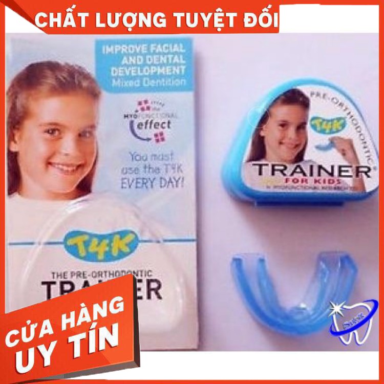 [TBYT ĐỨC NGA] Máng chỉnh răng trainer t4k xanh,hồng Hàm nắn chỉnh răng mọc lệch lạc 6-10 tuổi HÀNG HÀNG CHUẨN