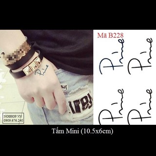 Hình xăm dán chữ B228