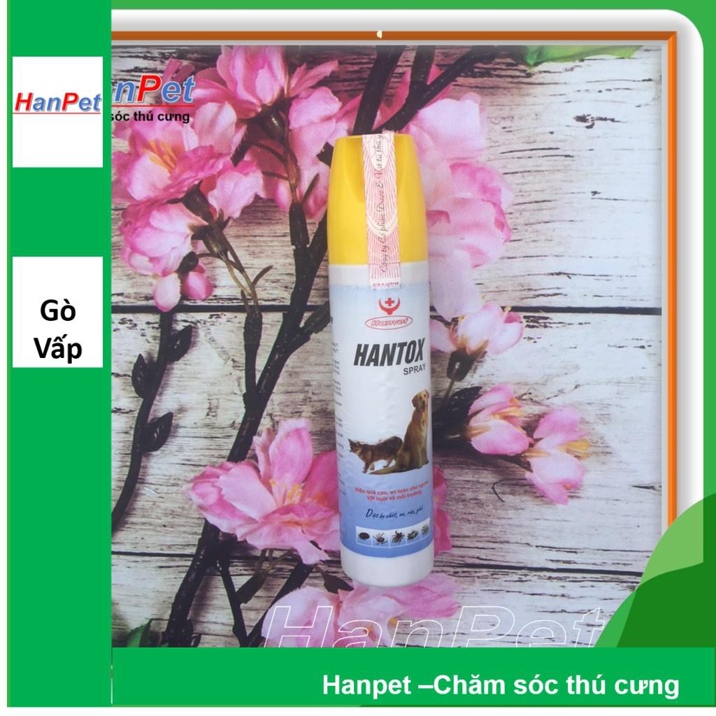 Hanpet.GV- HANTOX dạng xịt 300ml- trị ve, ghẻ, chấy, rận, bọ chét trên chó mèo- 310b