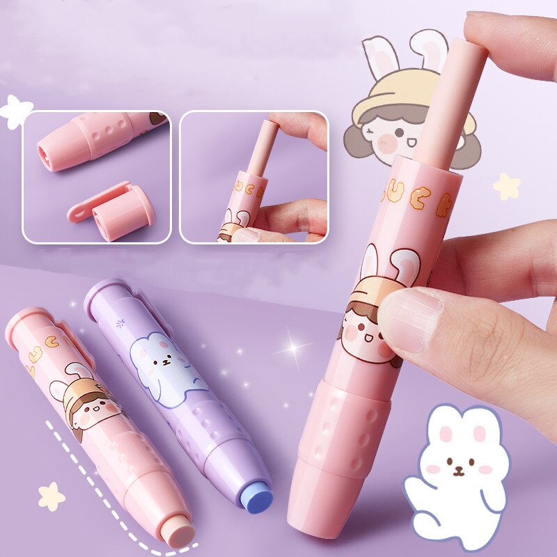 1 Cục Tẩy Bút Chì Dạng Bút Sáng Tạo Có Thể Thu Gọn Không Bụi