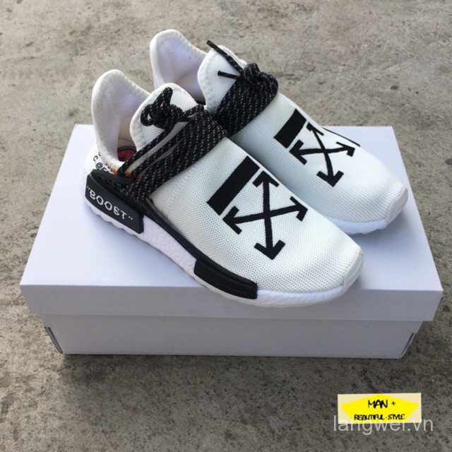 (FULL BOX) Giày thể thao sneaker NMD HUMAN RACE off white lubY