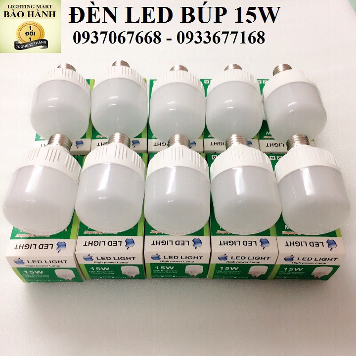 COMBO 10 ĐÈN LED BÚP 15W CAO CẤP TIẾT KIỆM ĐIỆN - LIGHTING MART