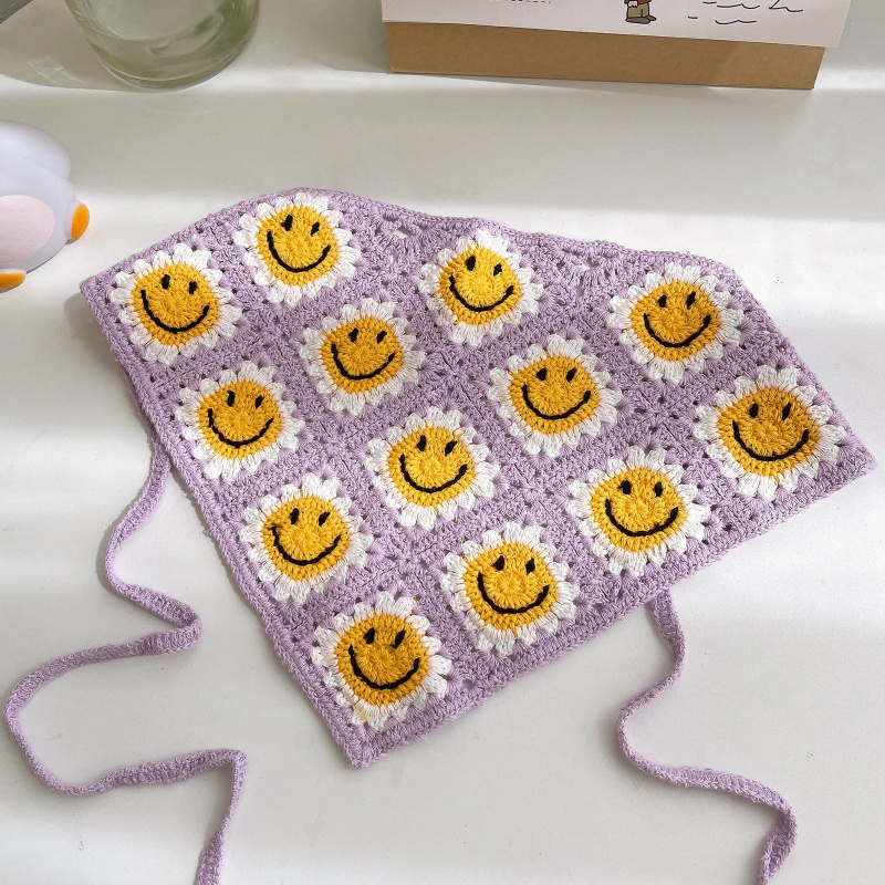 Khăn Bandana Đan Móc Nhiều Màu Sắc Làm Phụ Kiện Chụp Ảnh Cho Nữ