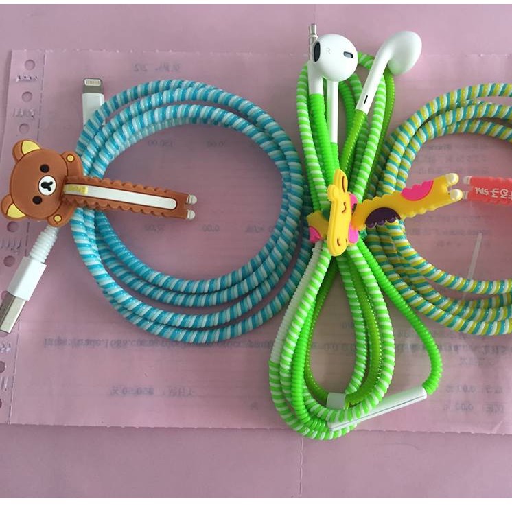 Dây Quấn Tai Nghe , Dây Quấn Cáp Chống Đứt 2 màu