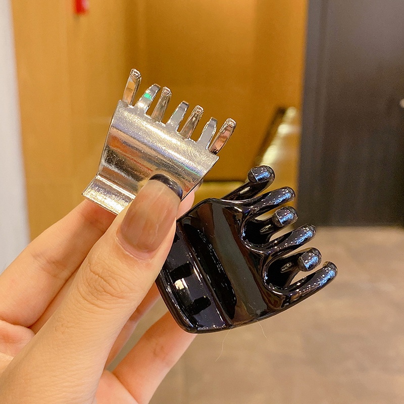 Kẹp tóc hình hàm cá mập nhỏ nhắn bằng kim loại phong cách Hàn Quốc xinh xắn dành cho nữ