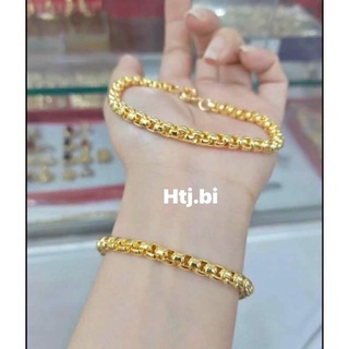 lắc tay nữ kiểu chữ công mạ vàng kiểu dáng nhẹ nhàng đơn giản