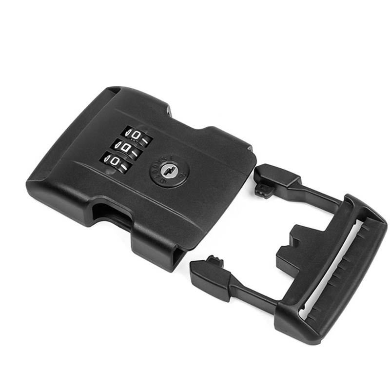 QQ Ổ Khóa Mật Khẩu Bằng Nhựa Màu Đen Chống Trộm An Toàn Tiện Dụng Mang Theo Du Lịch