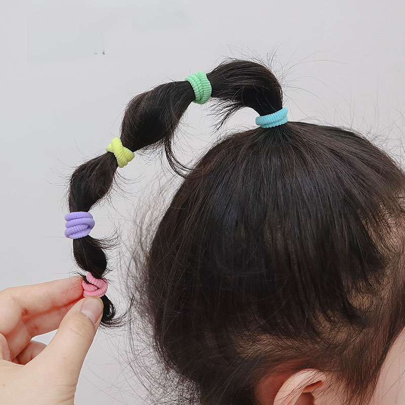 Set 50 Dây Cột Tóc Nhiều Màu Cho Bé Gái Tiện Dụng