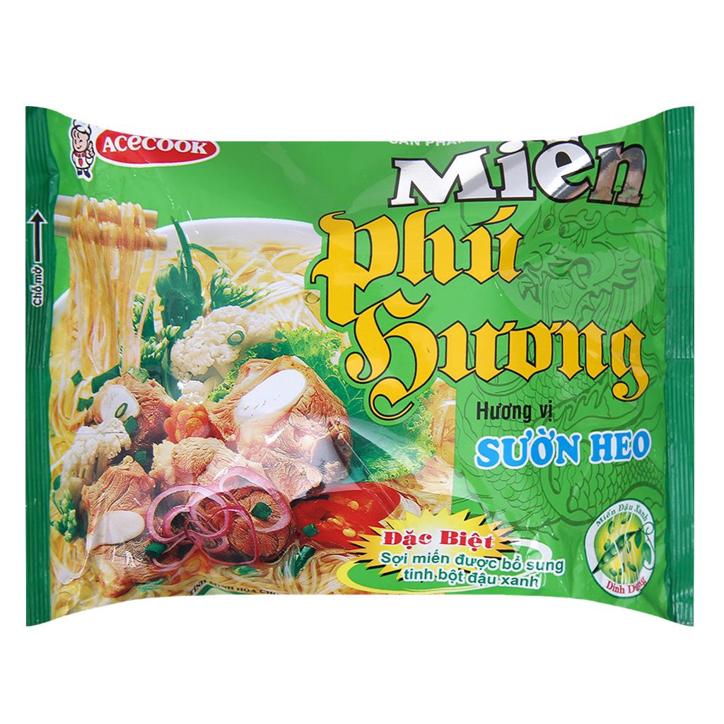 Miến ăn liền Phú Hương thịt bằm/ sườn heo gói 55g