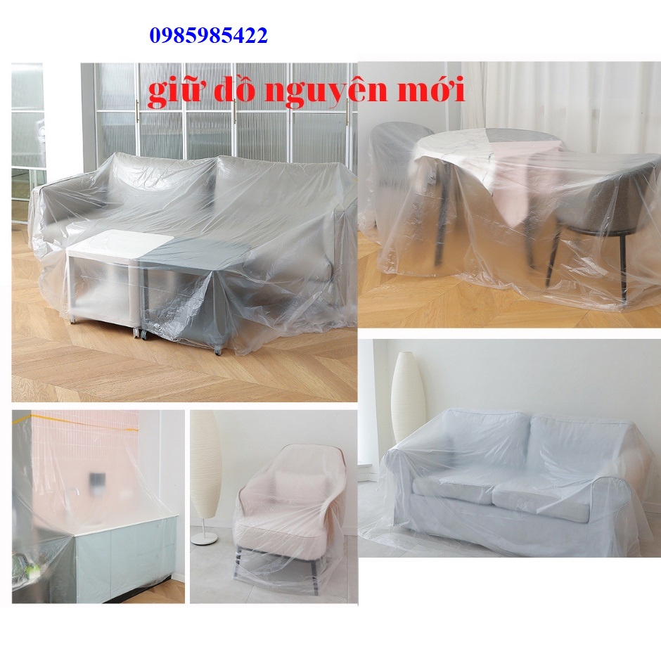 Màng bọc nilon che chắn ngăn bụi che bụi sofa giường để sơn