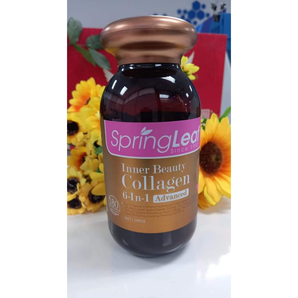 Viên uống Collagen 6in1 Leaf Spring 180 viên - ĐỦ BILL- DATE XA