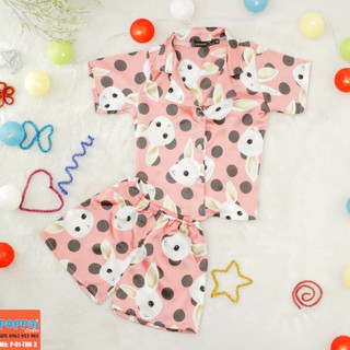 Pijama lụa siêu yêu cho bé gái từ 7-22kg