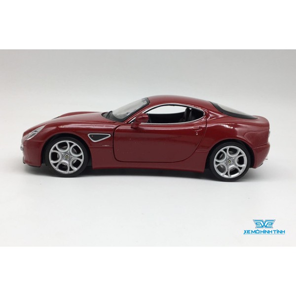 Xe Mô Hình Alfa Romeo 8C Competizione 1:24 Welly (Đỏ)