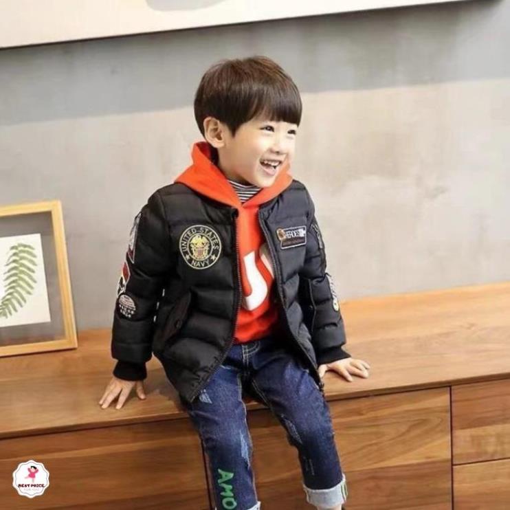 Áo lạnh cho bé trai 9 10 11 12 tuổi☑️ Áo khoác phao mù đông size đại 25kg 30kg 35kg 40kg 45kg