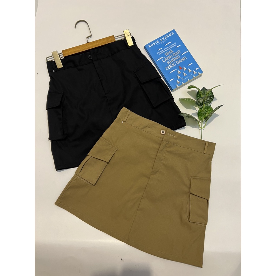 Chân váy kaki túi hộp siêu đẹp thời trang Trùm Sỉ ( Có cạp chun sau co dãn)