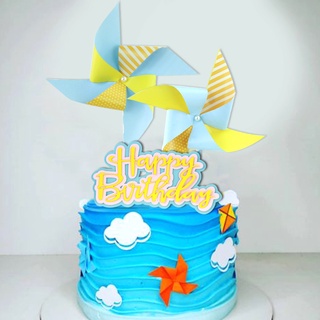 đồ trang trí sinh nhật bánh kem [FREESHIP❤️] set cắm chong chóng trang trí bánh sinh nhật