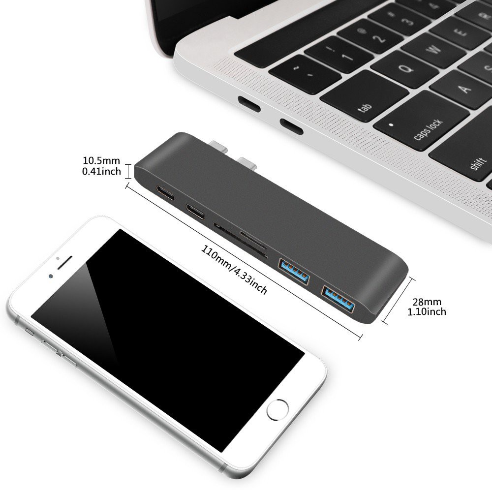 【Tất Cả Đều Tại Chỗ】USB C Hub 2 USB 3.0 Port Micro SD Type-C Adapter Charging&Reader For Macbook Pro 13 15 16 Mac Air 13 | BigBuy360 - bigbuy360.vn