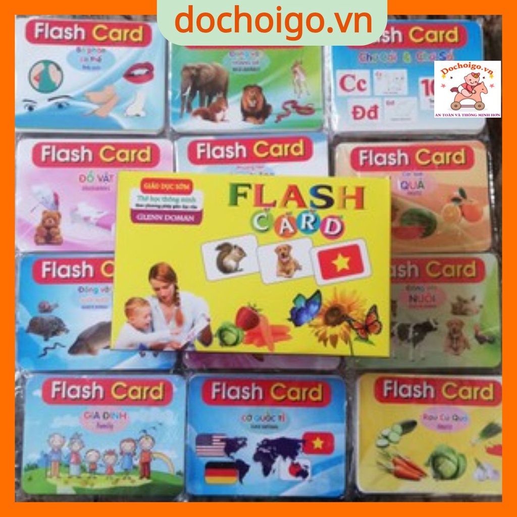 Bộ thẻ học thông minh nhiều chủ đề loại TO song ngữ Anh - Việt, Flashcard cho bé từ 0-6 tuổi dochoigo.vn