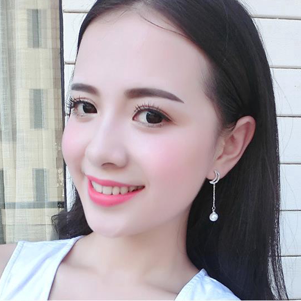 Khuyên tai dài không đối xứng phong cách Hàn Quốc thanh lịch dành cho nữ