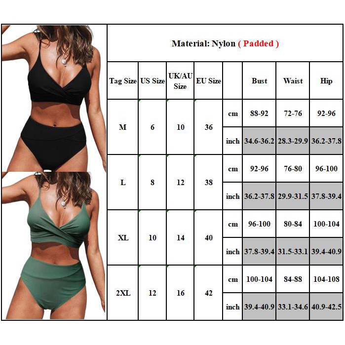 Bikini Lưng Cao Thiết Kế Chéo Quyến Rũ Cho Phái Nữ